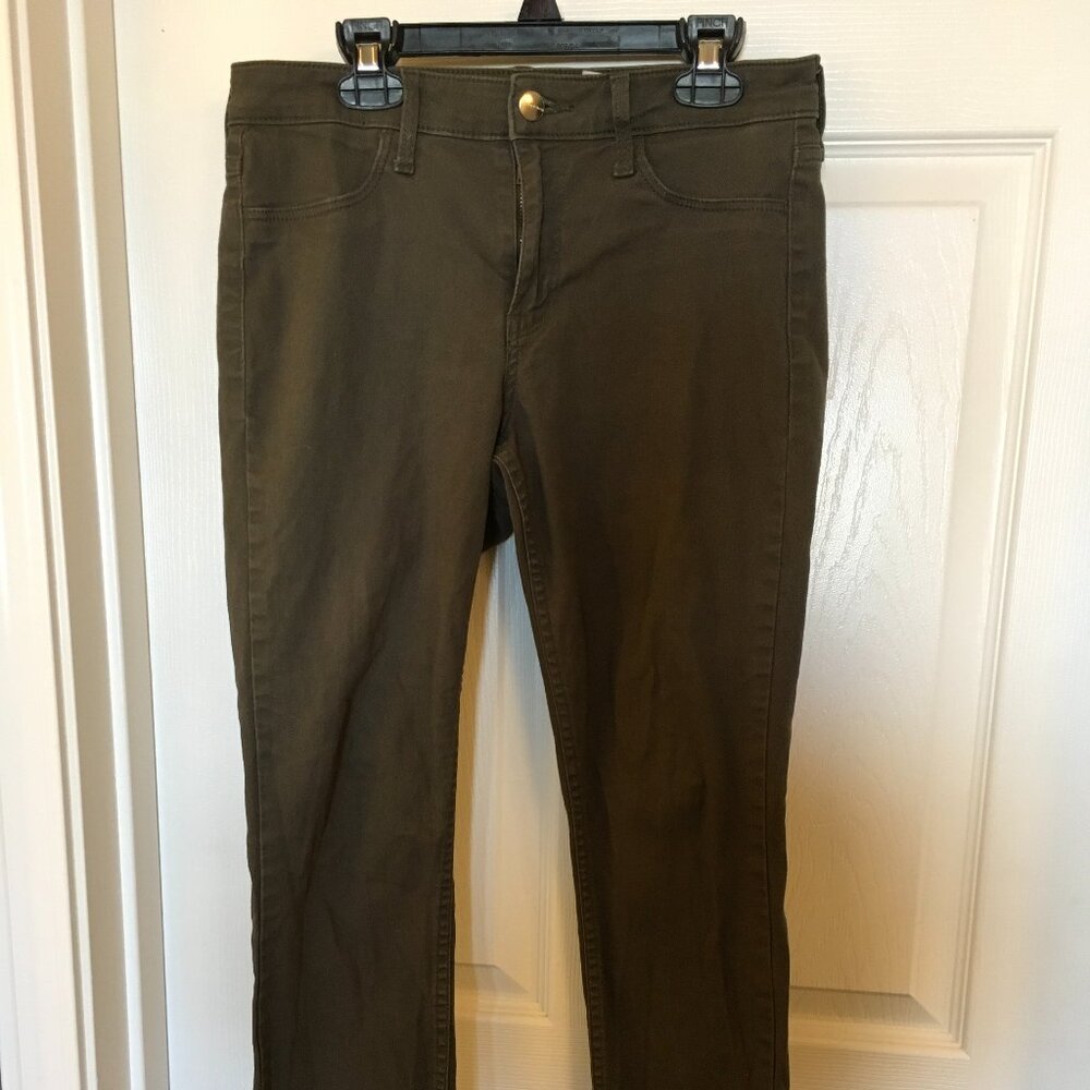 H&M Regular Waist Skinny - Olive Green
